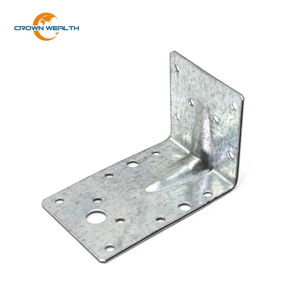 China Galvanized Steel L Shape Angle Bracket Timber Connector factory
