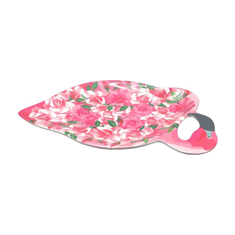 Wholesale Food safety Tropical Flamingo Shaped western design melamine