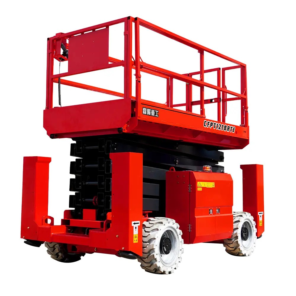 40 Foot All Terrain Off Road Scissor Lift For Sale Manufacturer CFMG