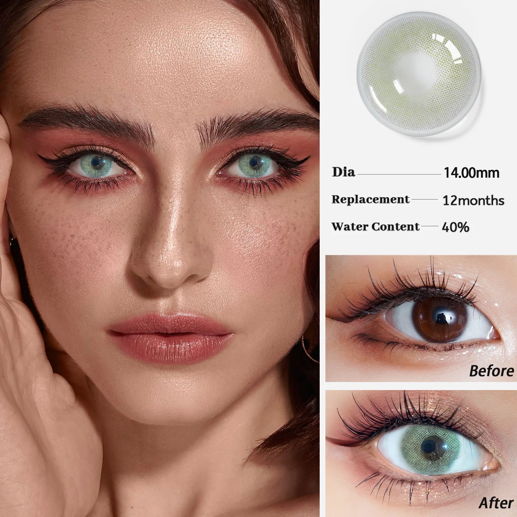 Wholesale COCKTAIL Color Contact Lens box Customized cosmetic contact