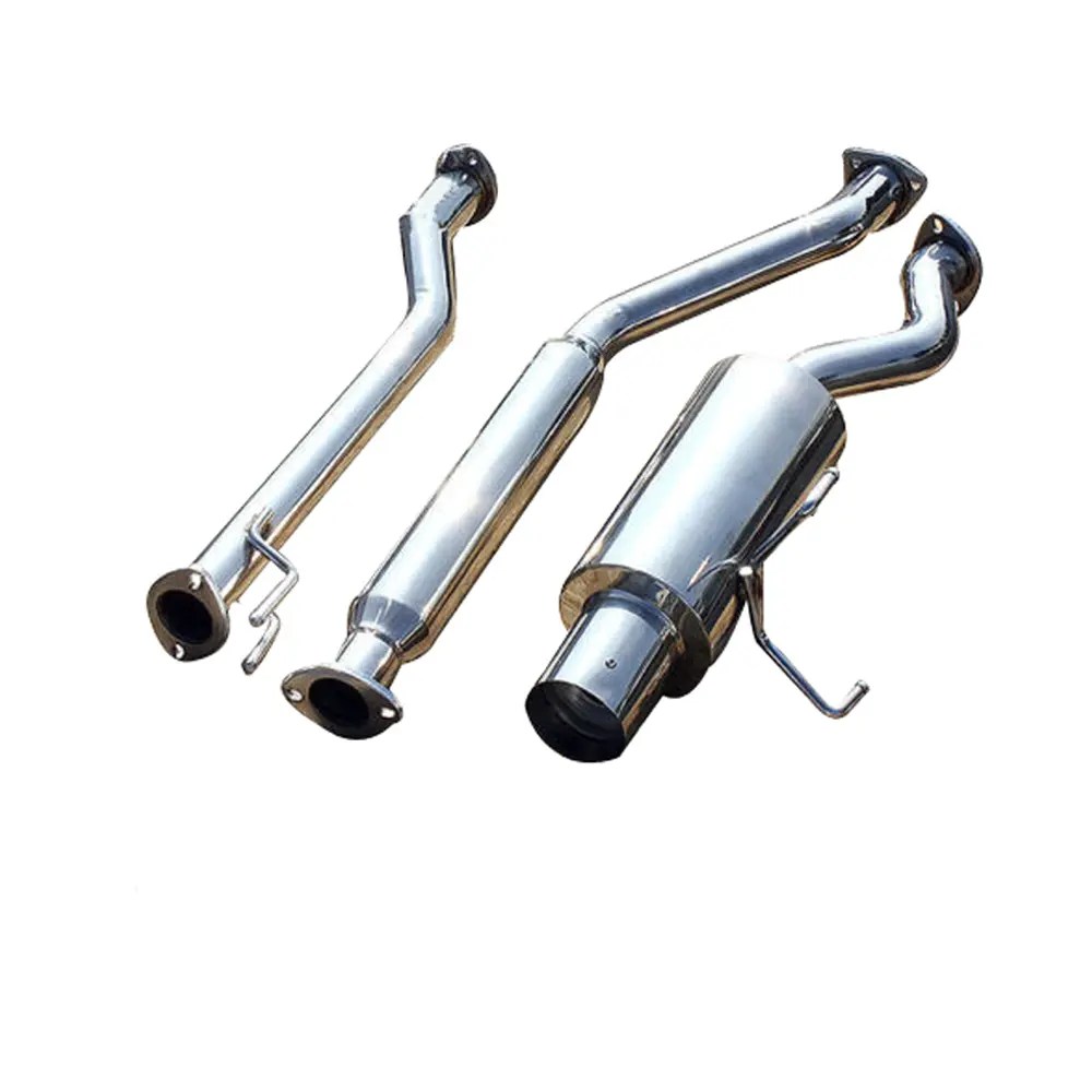 China Single Path Exhaust Muffler Catback Kit 4″ TIP For Honda 2002