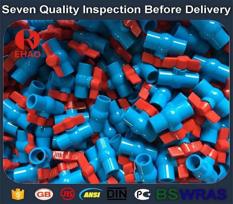 3”(90mm) round compact PVC ball valve glue end , Plastic ball valve