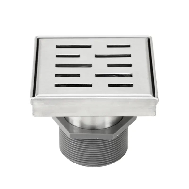 China Square Shower Insert Floor Drain With Quadrato Pattern Grate