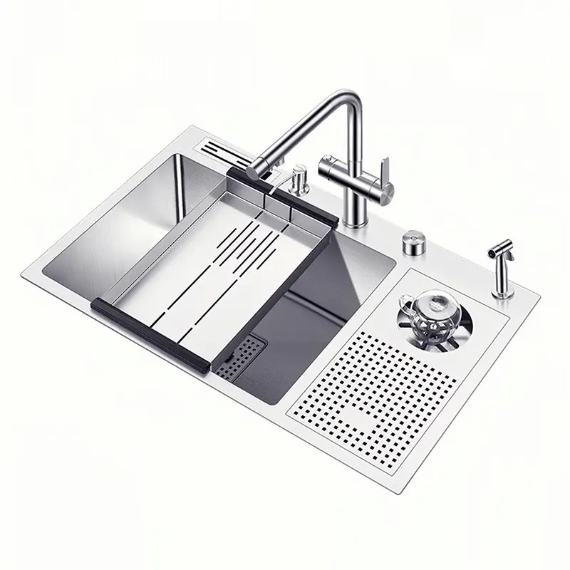 China Best R25 Handmade Sink Supplier Modern 304 Stainless Steel