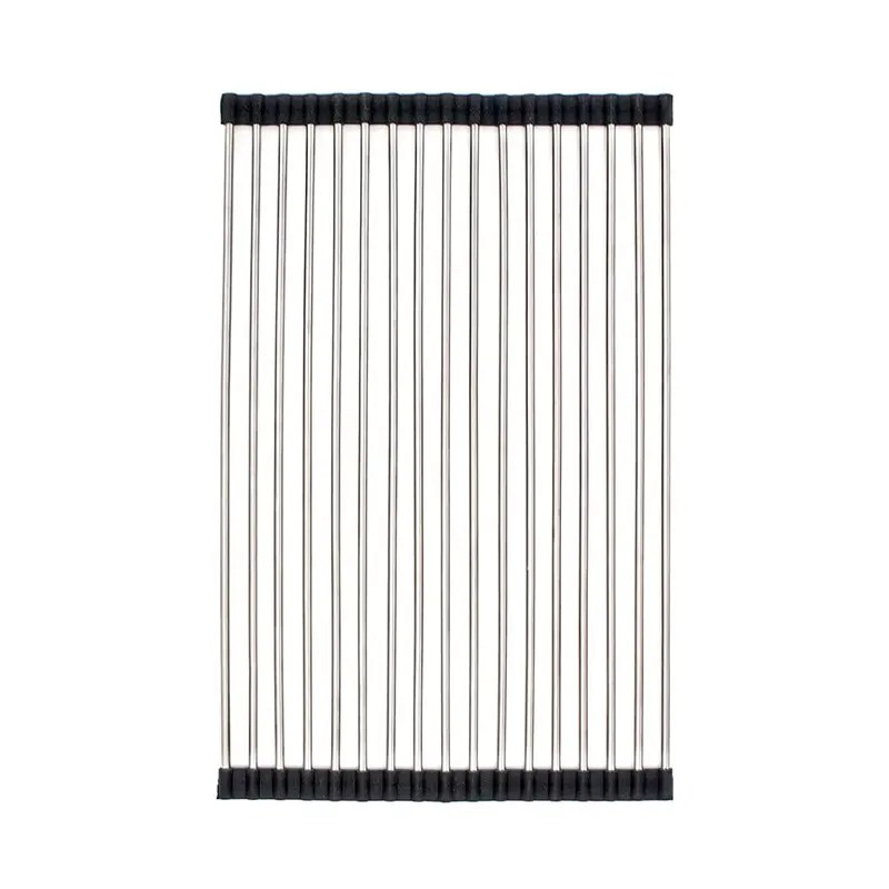 China Hot Sales Stainless Steel 304 Silicone Foldable Roller Mat Drain