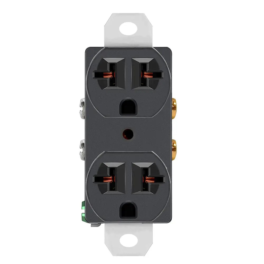 China OEM China Double Duplex Receptacle Outlet CT15 TamperResistant