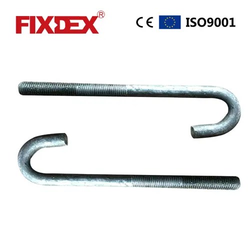 China M16 M20 Galvanized Bolts J Bolt For Roofing manufacturers and