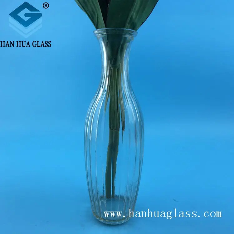 Wholesale classic clear glass vase for home interior decoration
