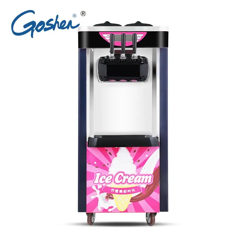 3 flavor refrigeration Capacity commercial soft ice cream machine for