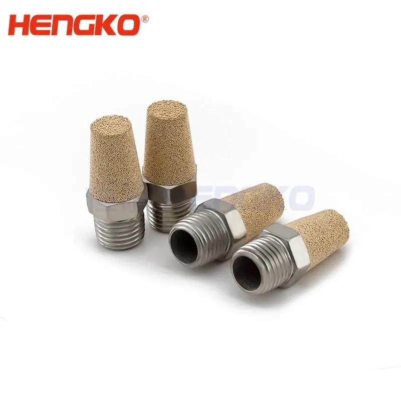 HBSLSEB Sintered Bronze Brass Exhaust Filter Silencer 1/2 Male NPT