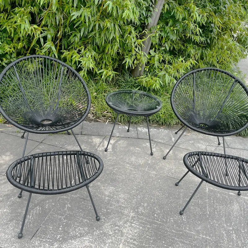 China Outdoor Rope Furniture Set Sun Chair Set Wicker Furniture Set