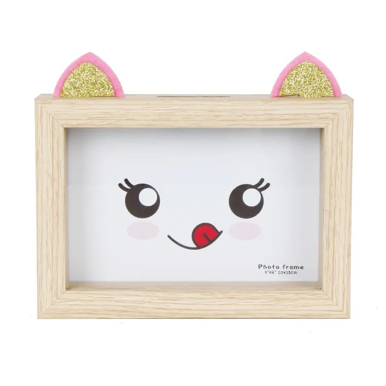 China Sweet Shadow Box Frame, Wooden Money Box, Wedding Wood Bank
