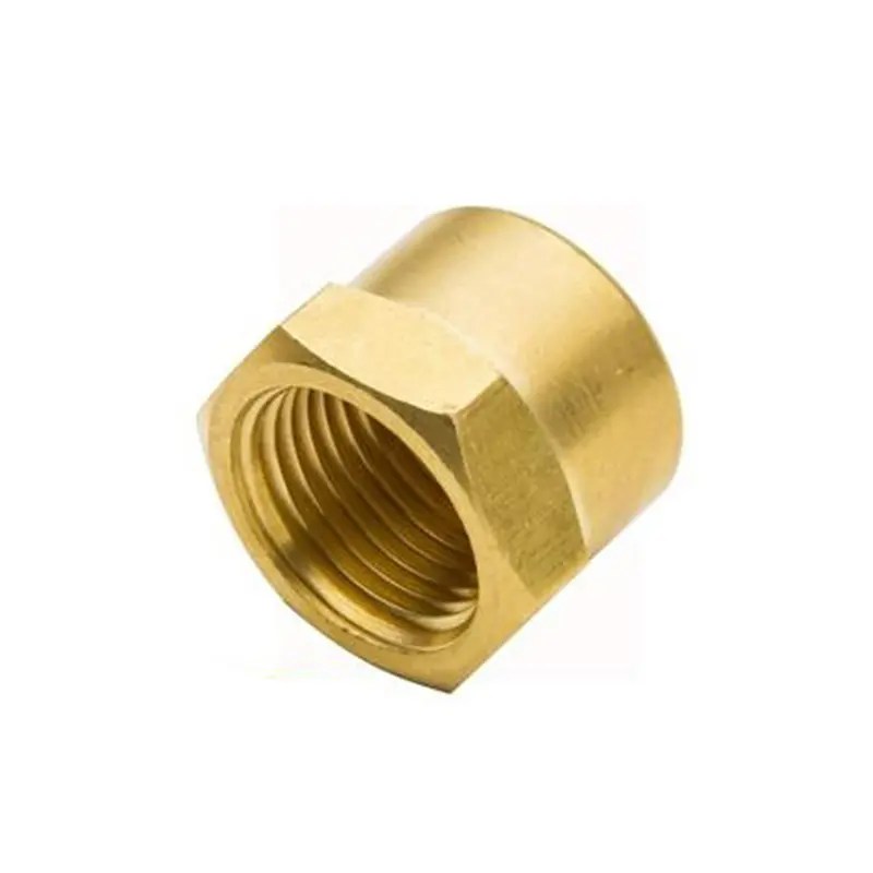 China Brass Pipe Fitting Cap 1200psi NPT Female Hex Head High Pressure