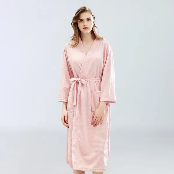 China Spring/Summer Season Bathrobe Waffle Couple Nightgown Bath Robe