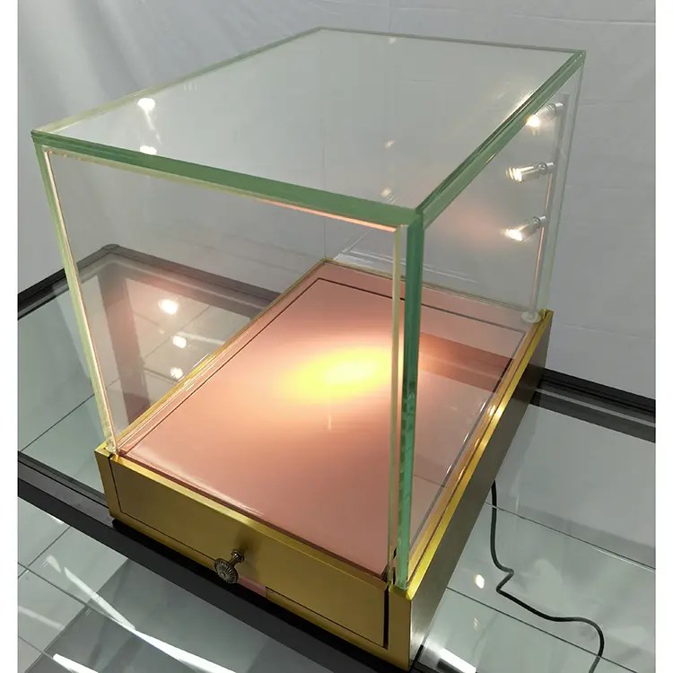 China BestSelling Rotating Jewelry Display Case Jewellery showcases for sale with Electronic