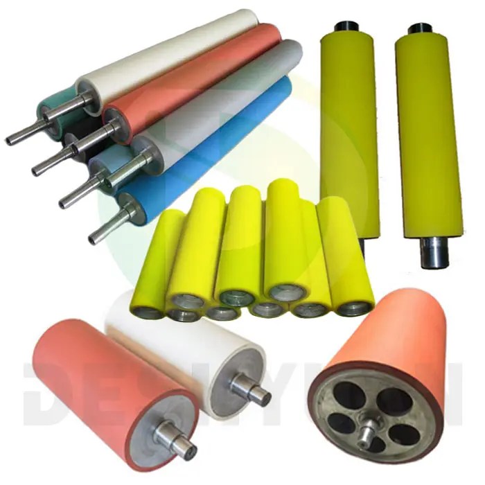 Various types of industrial rubber rollers