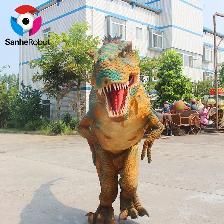 Wholesale Amusement Park Walking Life Size Realistic Dinosaur Costume