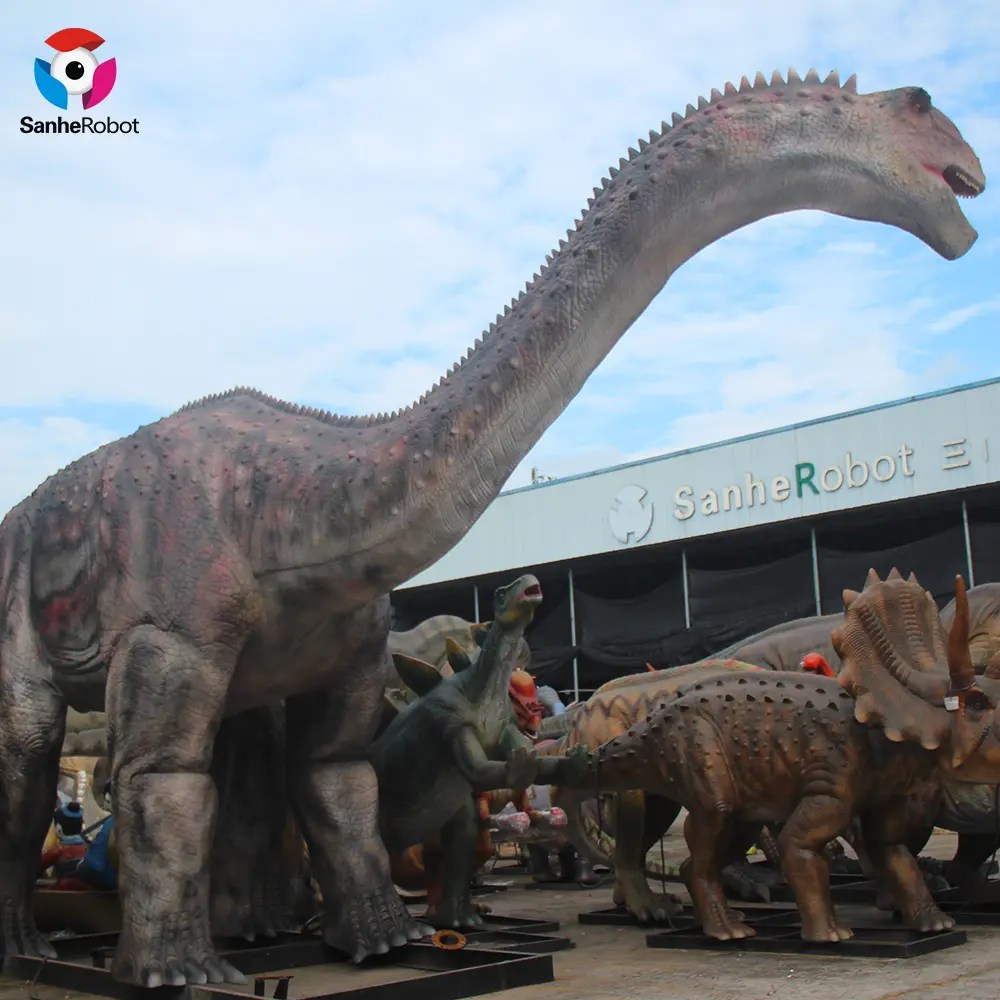 Wholesale Large animatronic dinosaur life size Massospodylus model for
