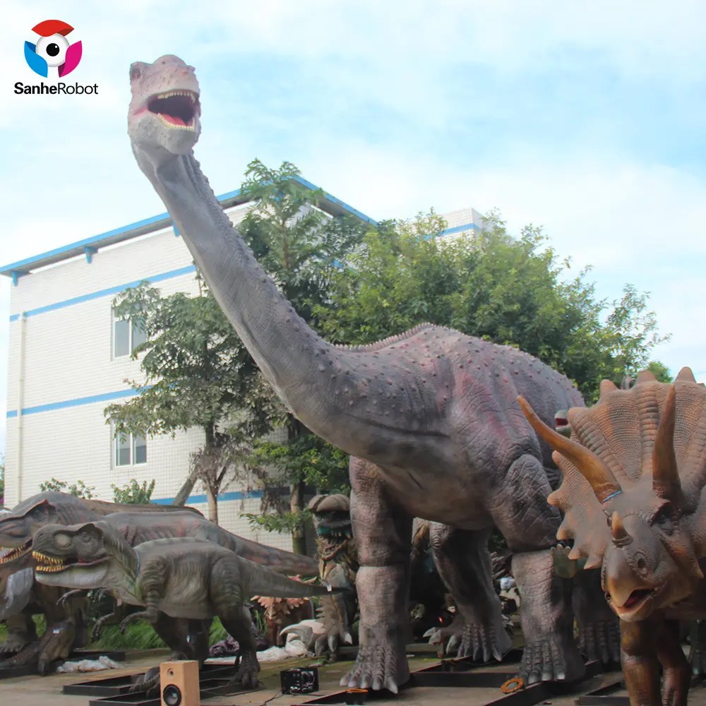 Wholesale Large animatronic dinosaur life size Massospodylus model for
