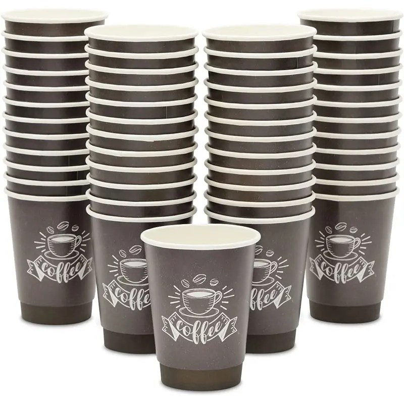 China Kraft Paper Coffee Cups with Lid Custom Tuobo Manufacturer and