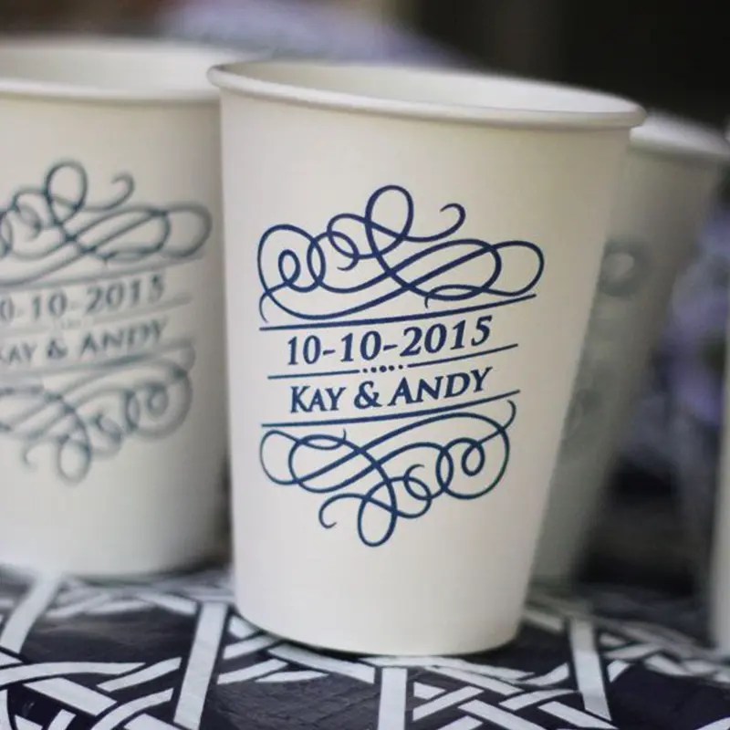 China Paper Coffee Cups For Wedding Custom Disposable Paper Cups