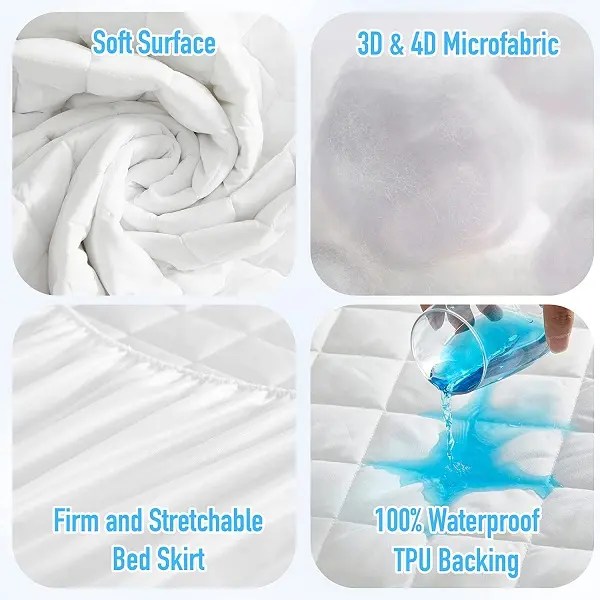 Wholesale Queen Size Waterproof Mattress Pad Protector Breathable
