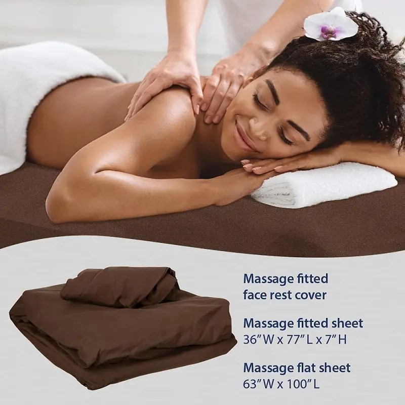 Wholesale 3 Piece Microfiber Massage Table Sheet Set Premium Facial Bed Cover Includes Flat and