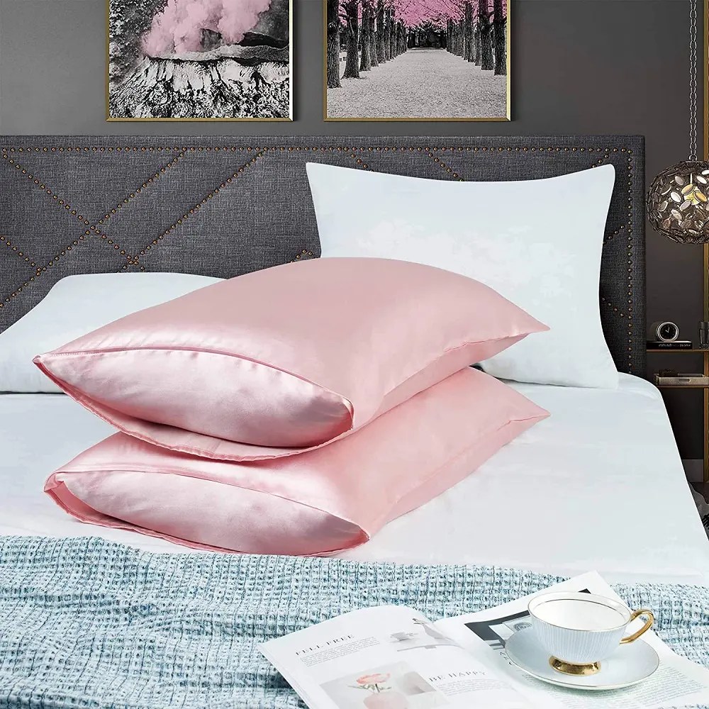 Wholesale Satin Pillowcase for Hair and Skin Coral Pillowcases Soft Luxury Satin Pillowcase with