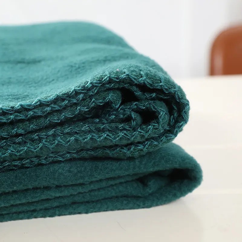 Wholesale Polar Fleece Lightweight Blanket Full Queen Blanket Green