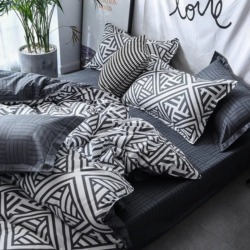 Wholesale 100 Microfiber Bedding Sheet Super Soft Microfiber Stripe