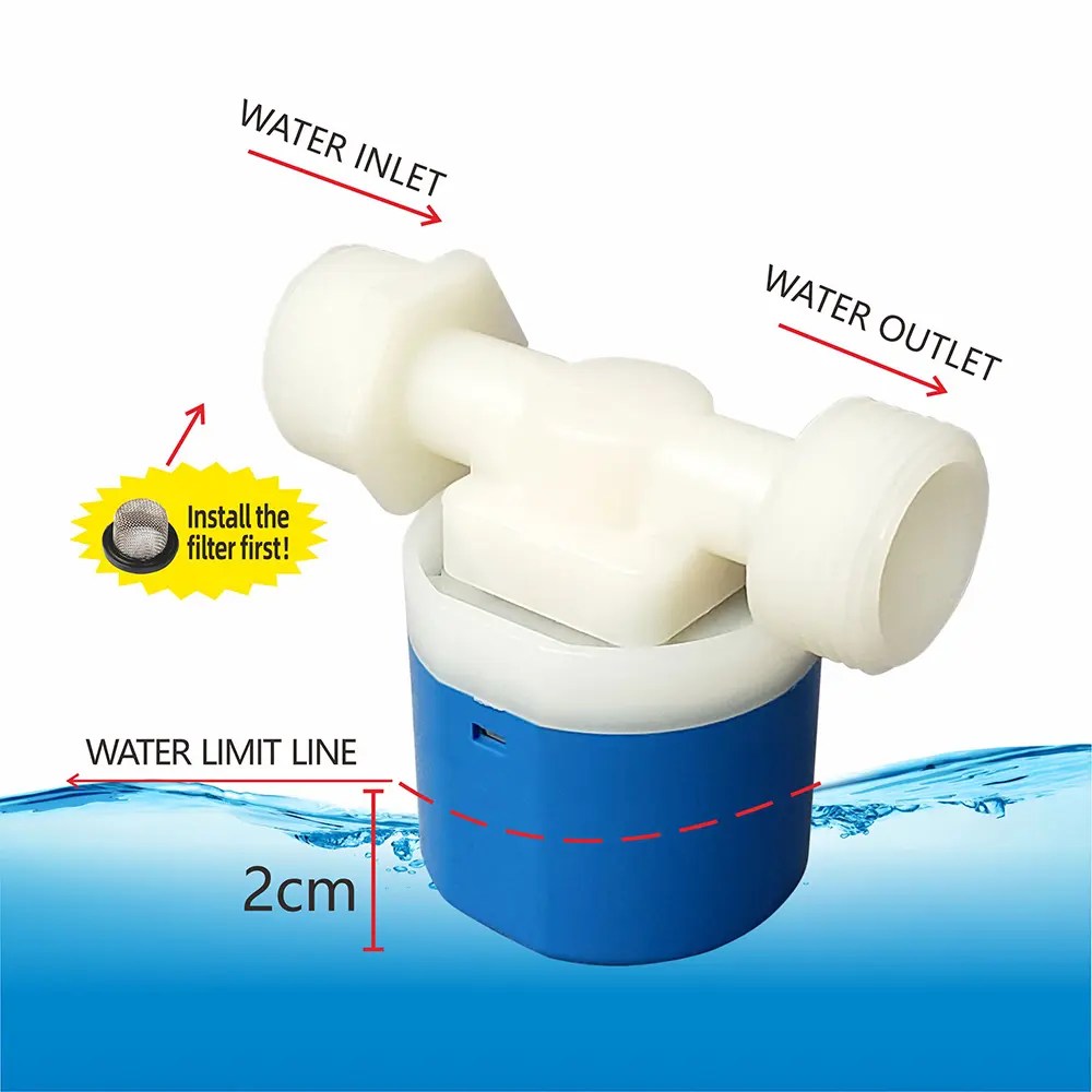 China 1 Inch automatic mini small size plastic water float valve for