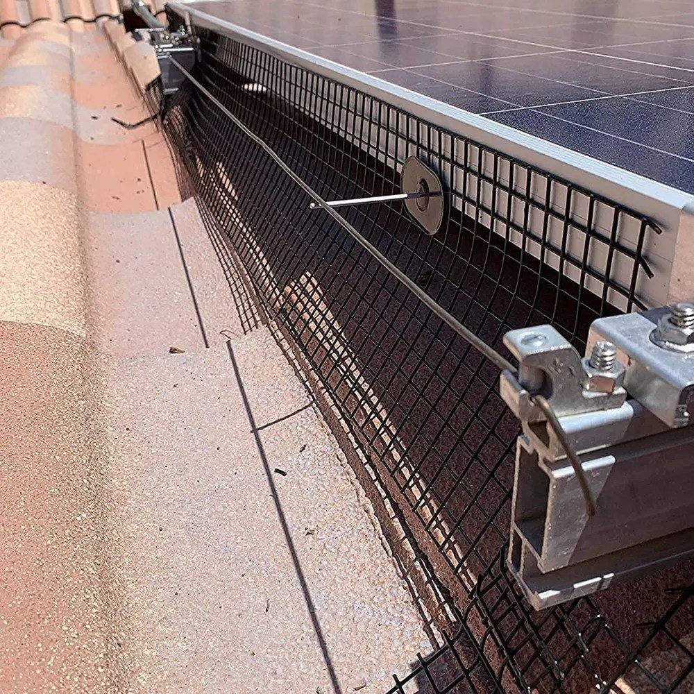 China Black PVC galvanized welded wire mesh Solar panel bird guard