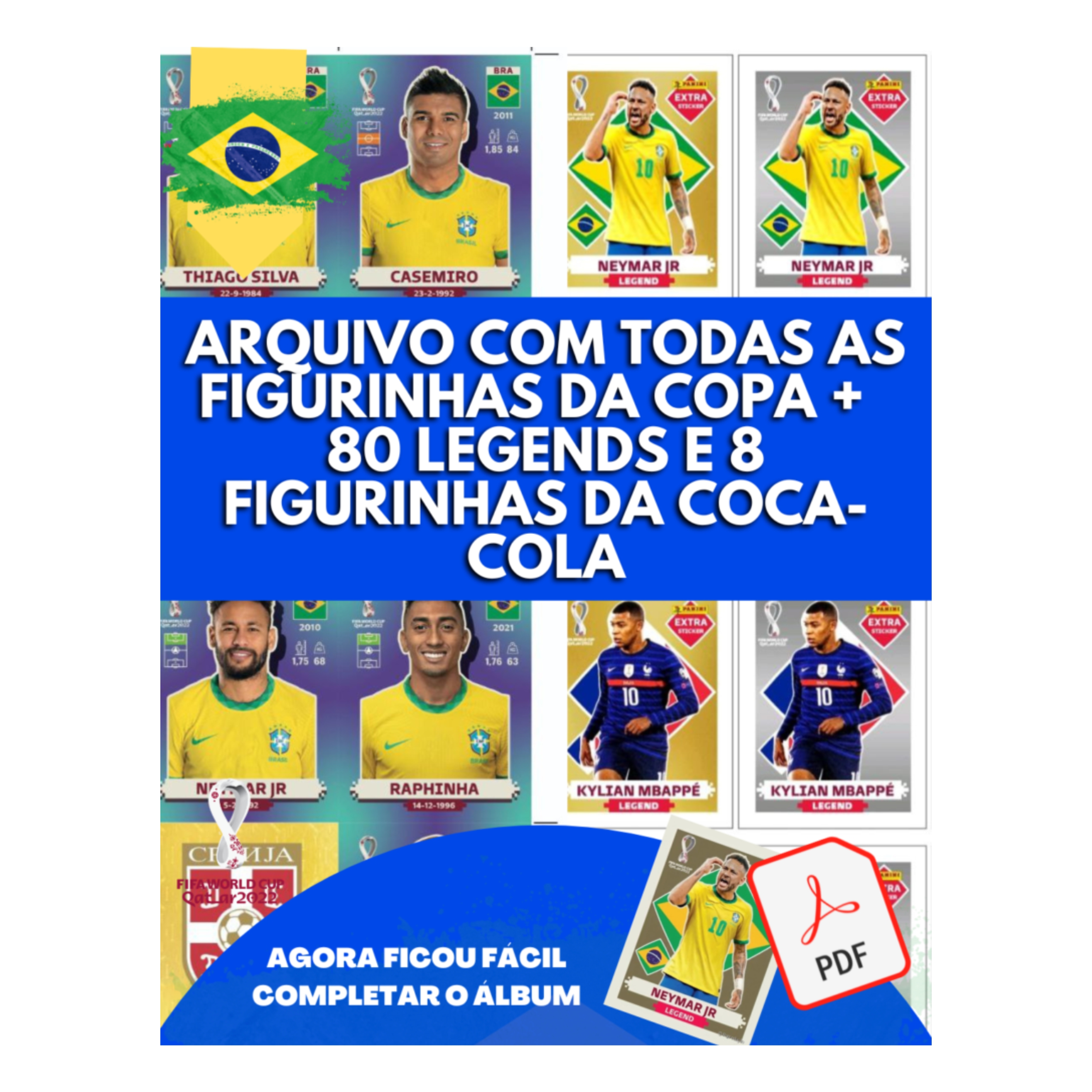 Figurinhas da Copa em PDF Todas Figurinhas para Imprimir