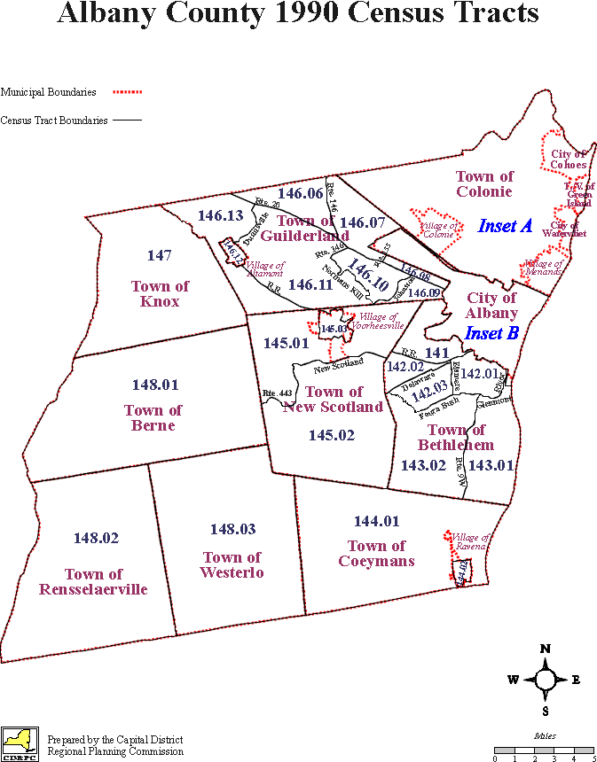 Capital District 1990 Census Tract Maps CDRPC
