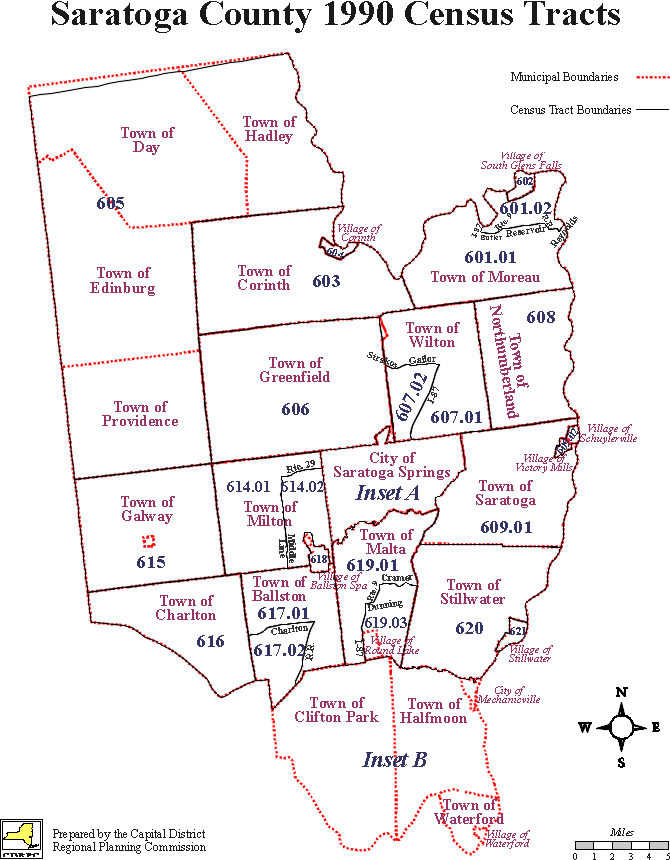 Capital District 1990 Census Tract Maps CDRPC
