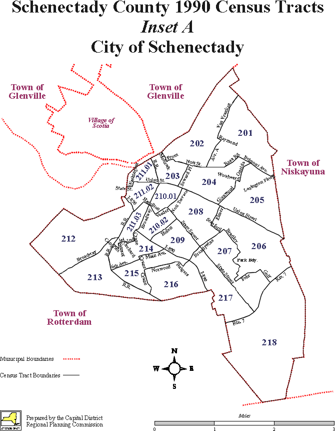 Capital District 1990 Census Tract Maps CDRPC