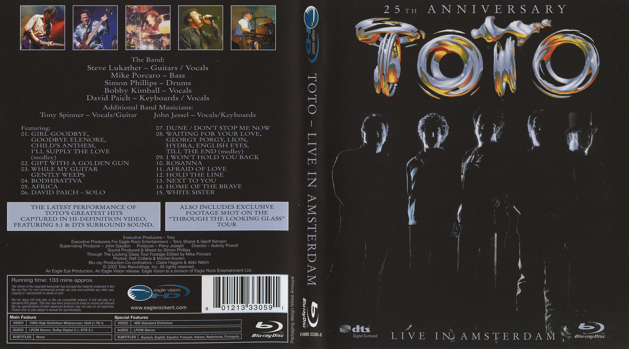 Toto Live in Amsterdam (BluRay) CD Sniper Reference Collection of