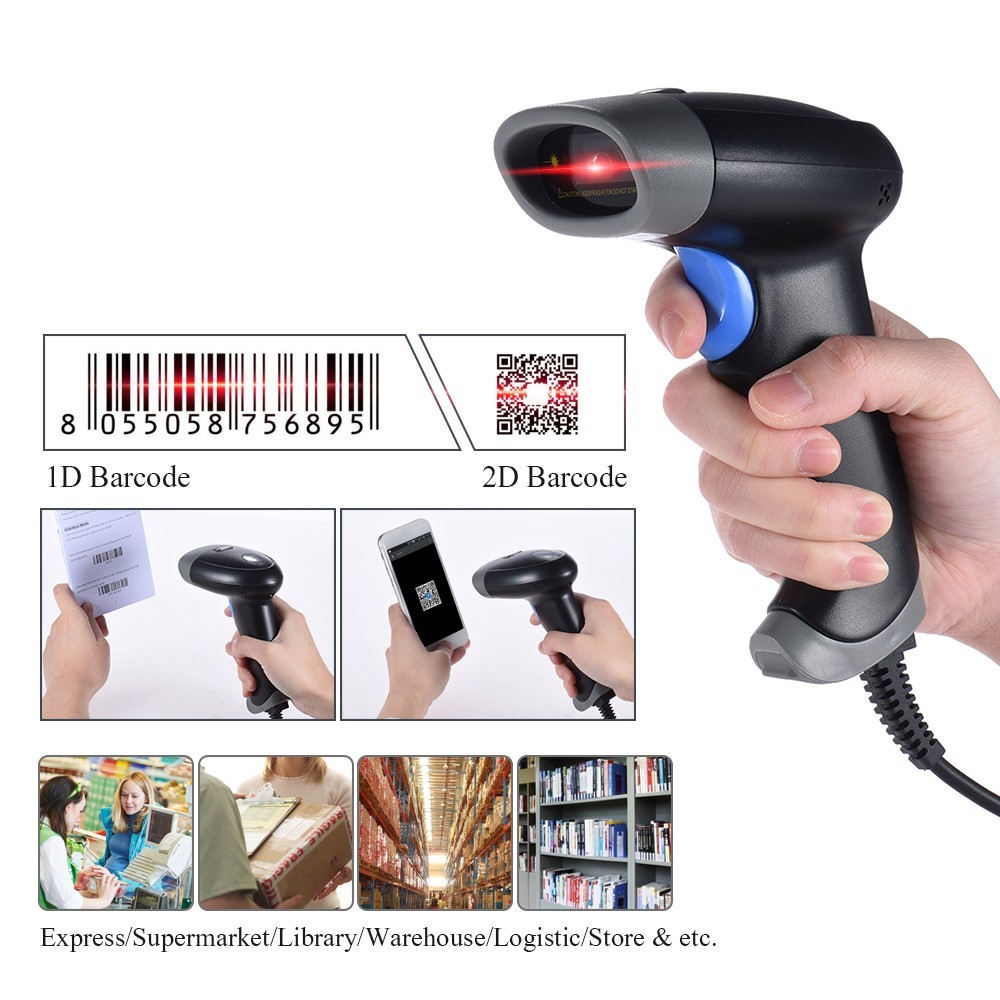 Escaner de codigos QR y codigo de barra USB C&D Technologia