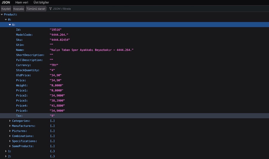 Node.js İle XMLJSON İşlemleri ceaksan Eticaret & Kullanıcı