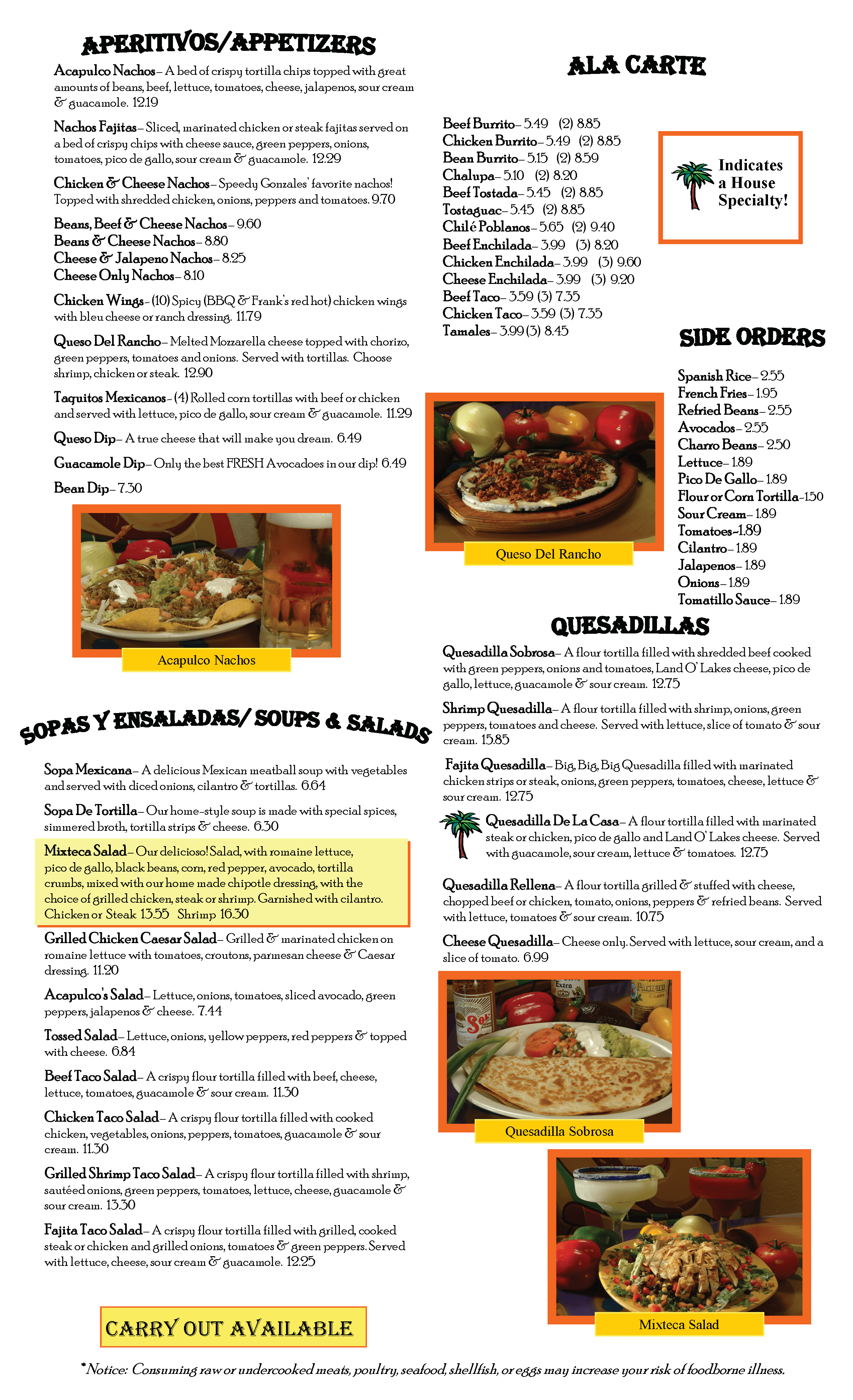 Acapulco Restaurant Menu Nutrition Information Besto Blog