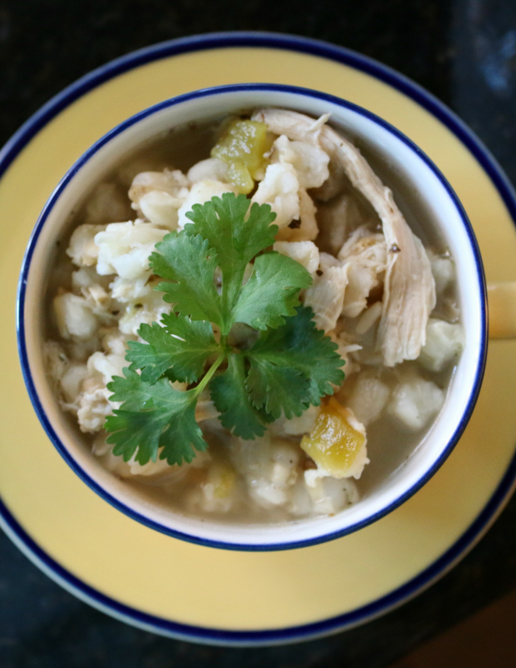 Crockpot Green Chile Chicken Posole