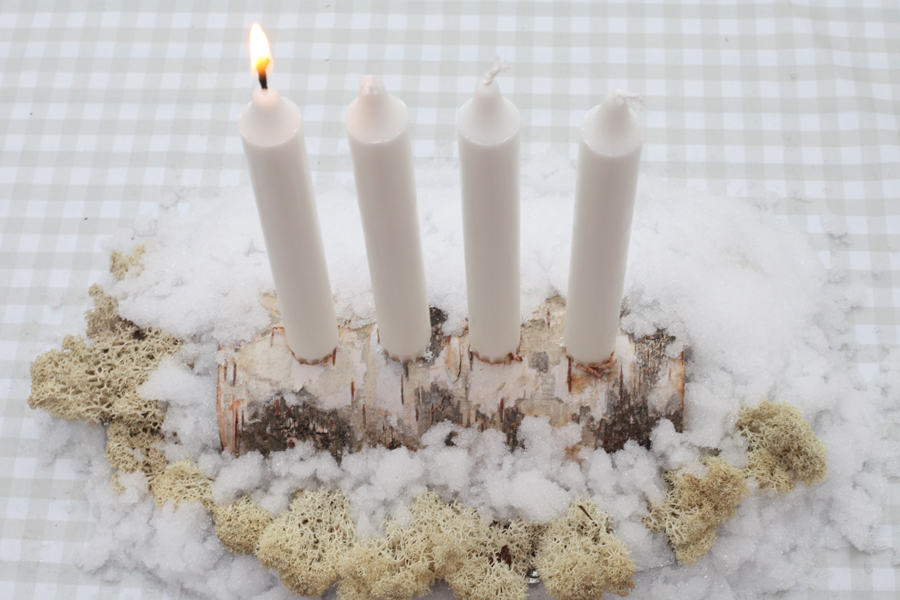 hemmagjord adventsljusstake Hemmagjord Adventsljusstake | Cecilia Winge