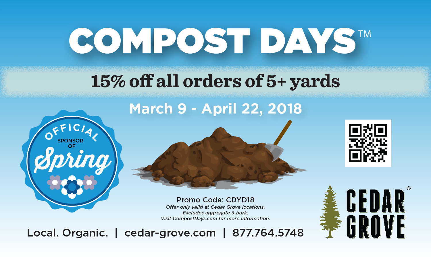 Compost Days™ Cedar Grove Organic Compost