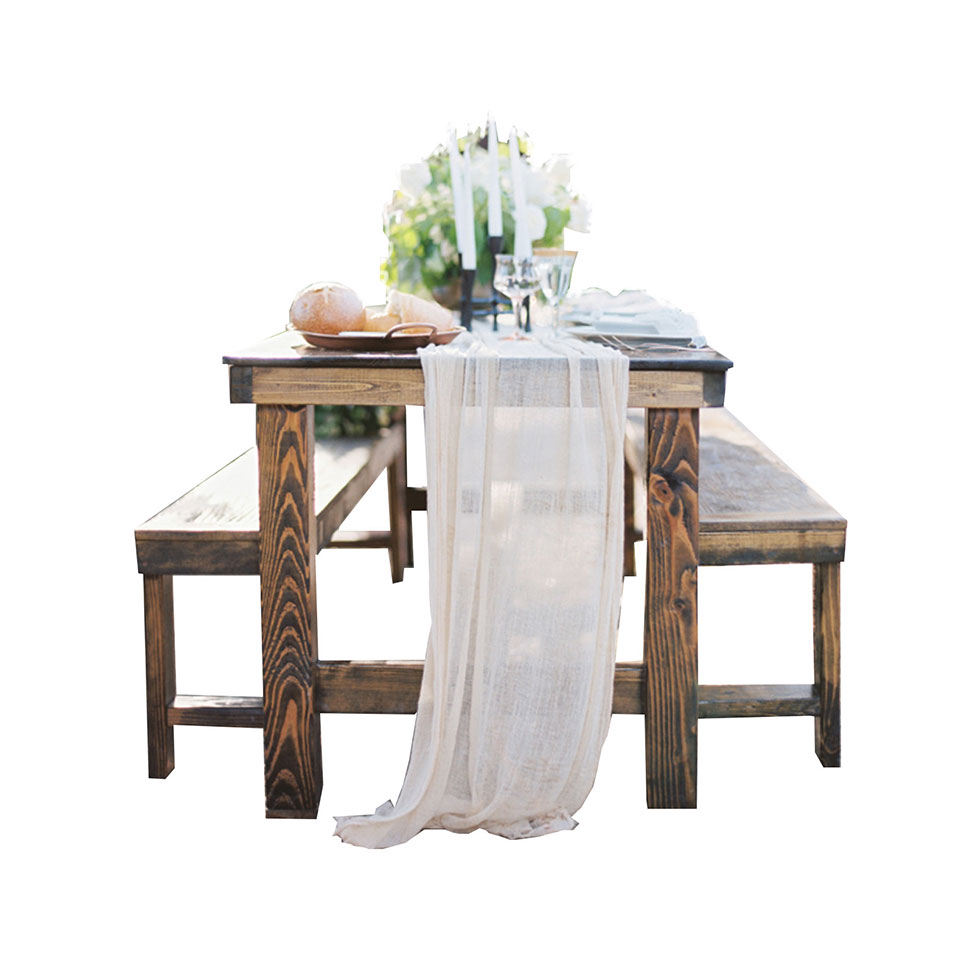 San Diego Farm Table and Bench Set Rental Picnic Table Rental