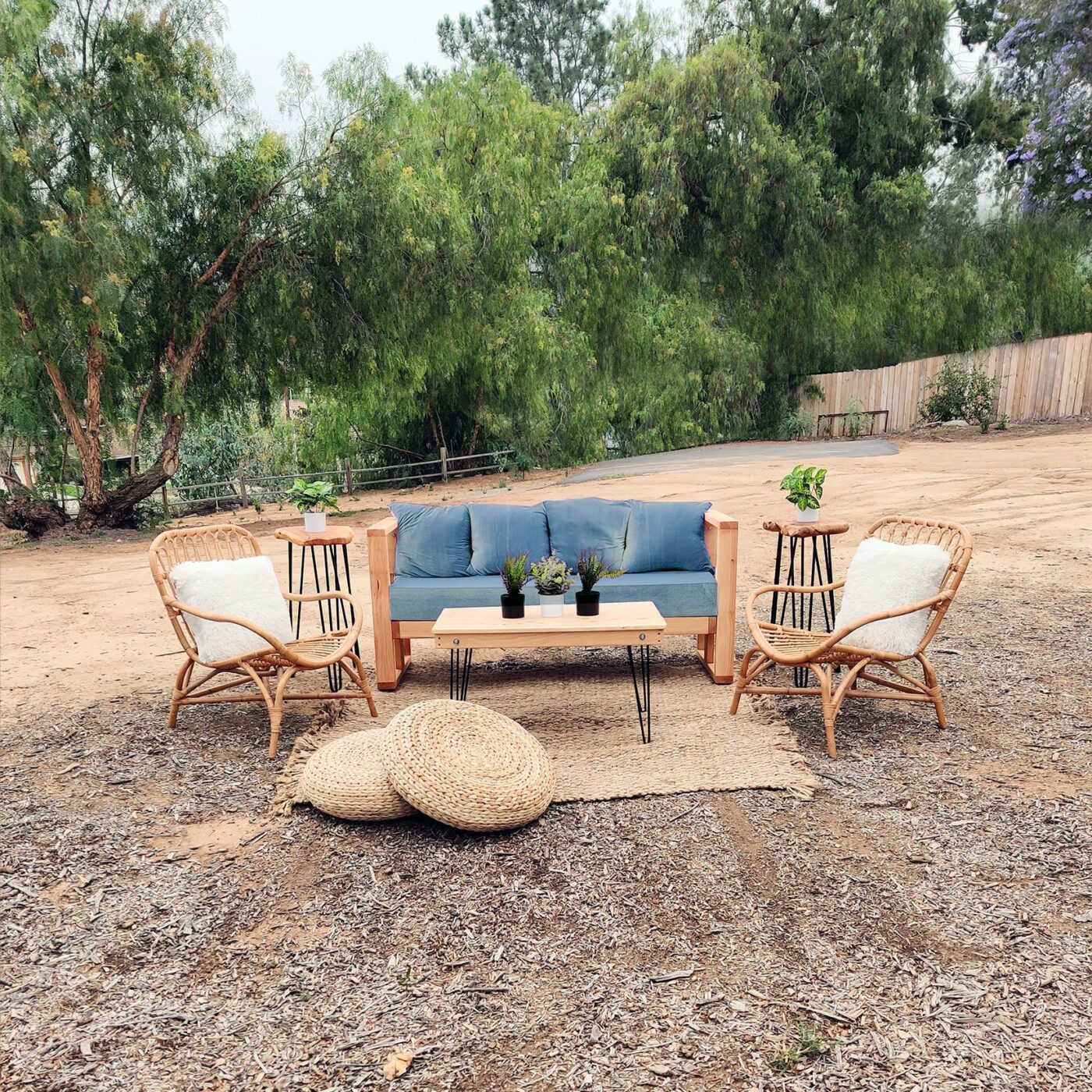 Boho Rattan Chair Rental San Diego Lounge Seating Rental San Diego