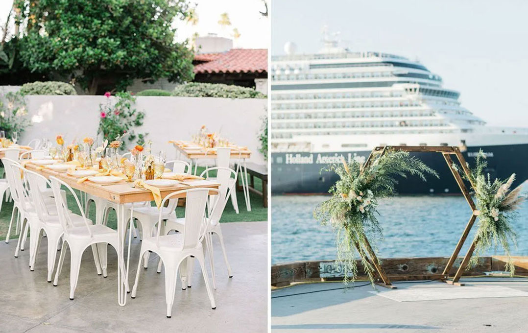 San Diego Farm Table Rentals, Chair Rentals, Ceremony Arch Rentals