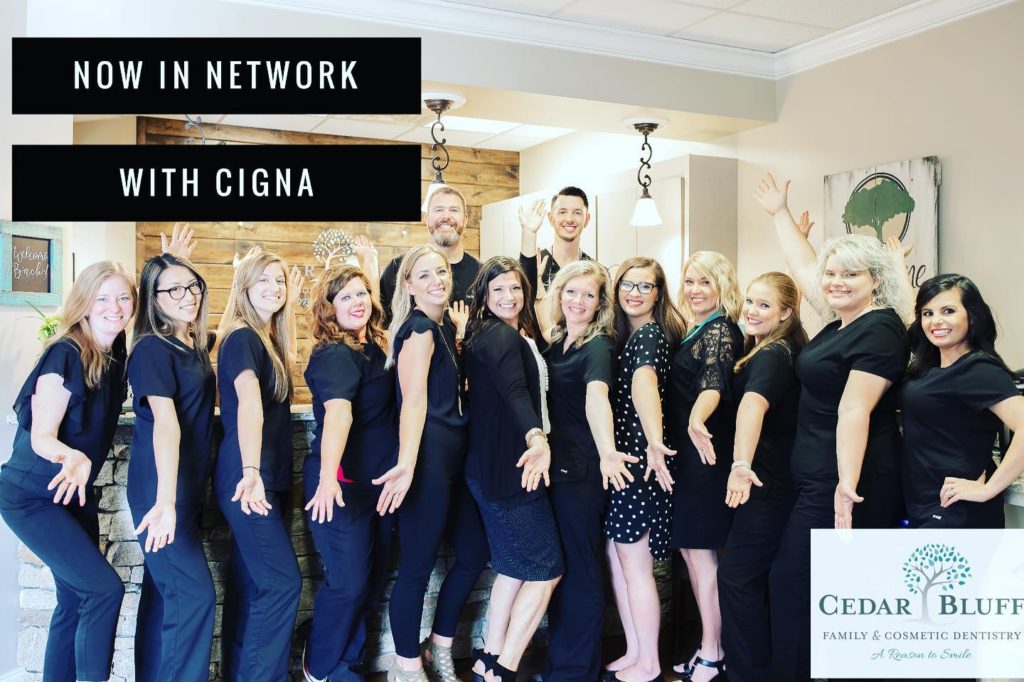 Dentist Near Me Cedar Bluff Dentistry is now IN NETWORK with Cigna