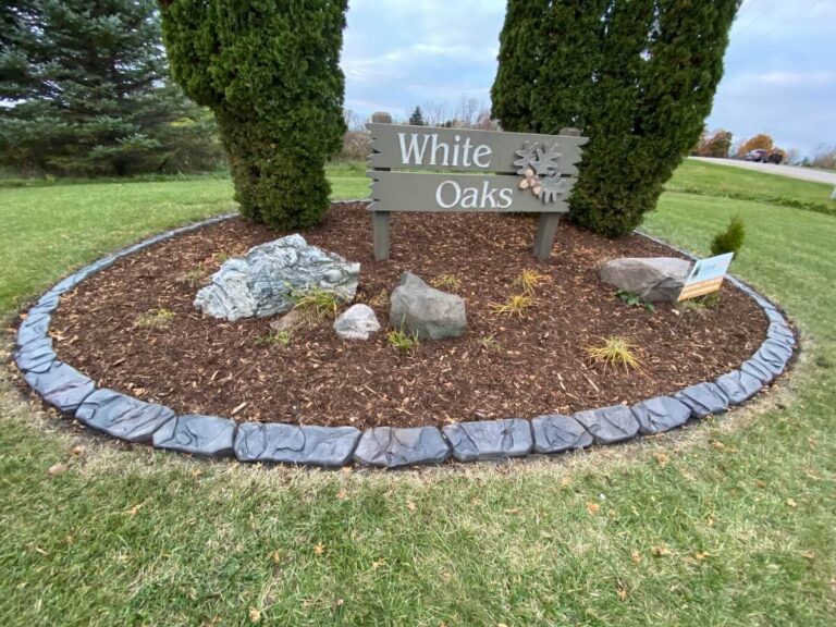 White Oaks HOA Entrance Cedar Creek Curbing
