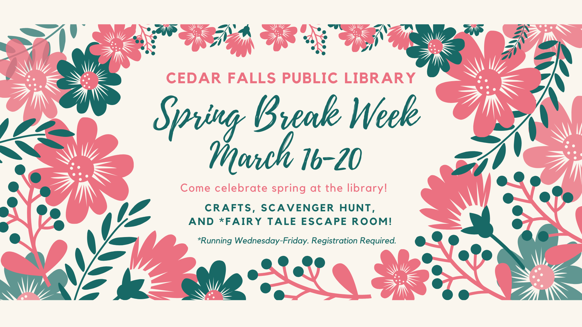 Spring Break Slide (1) Cedar Falls Public Library