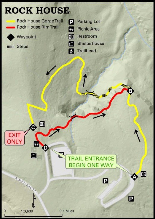 Conkles Hollow Trail Map Hiking Trails Cedar Grove Lodging and Events